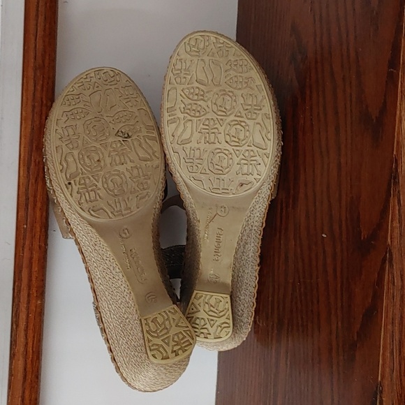 Remonte Soft Wedge Heel  Leather Sparkle Strap Sandals Size 41 - Picture 5 of 6